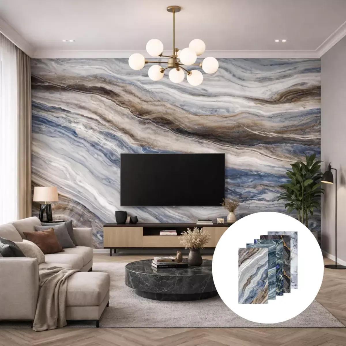 (komplet 10kom) Luksuzna Imitacija Mramora - zidne obloge Marble