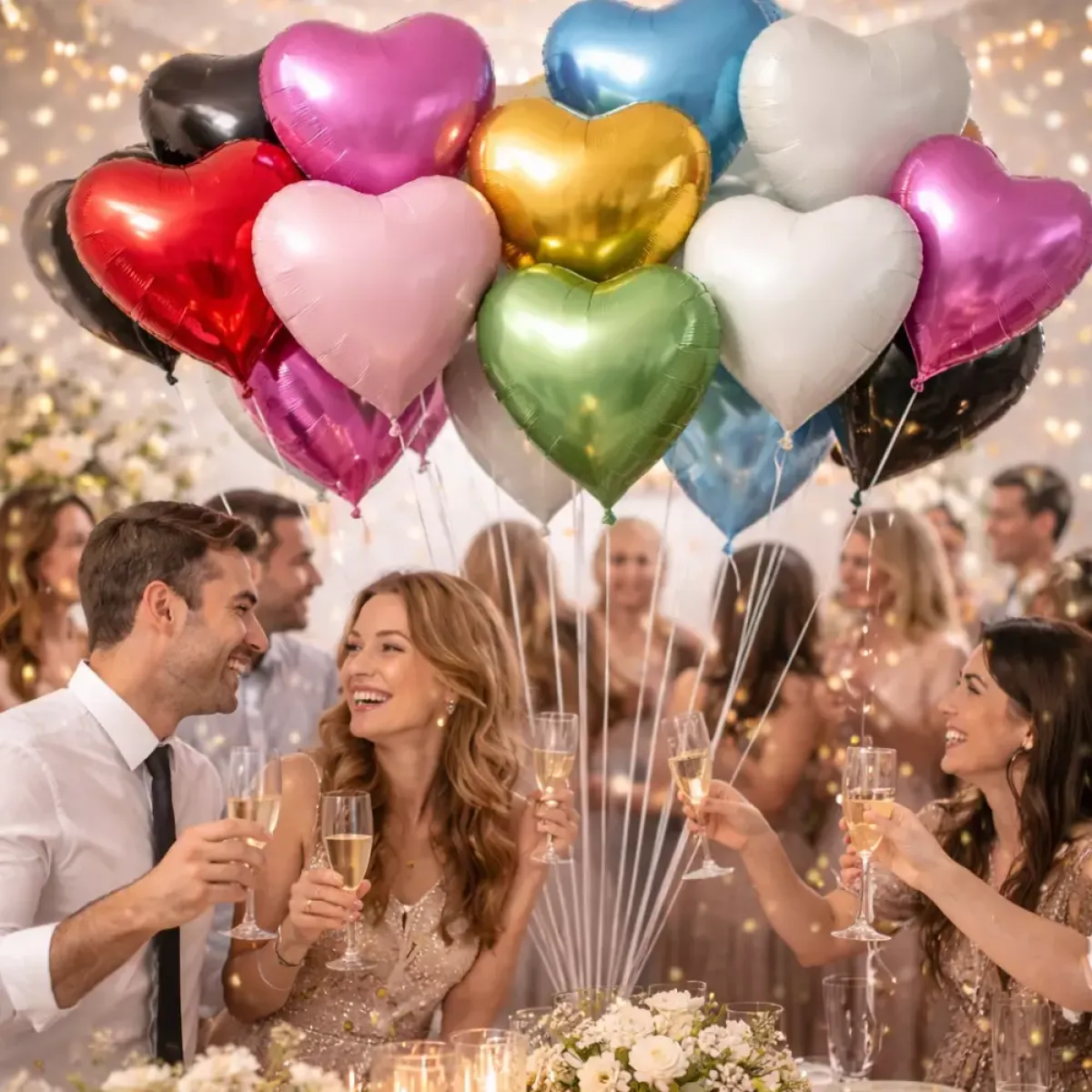 Set 12 komada mat balona u obliku srca – elegantna dekoracija za proslave