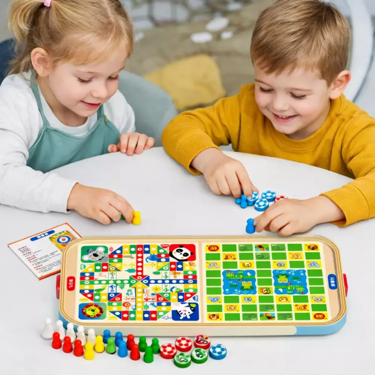 Zabavni drveni set društvenih igara