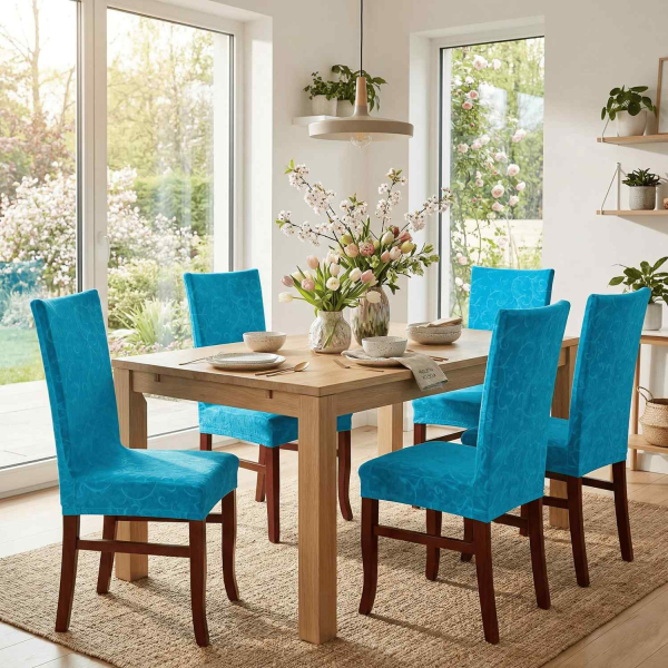 Univerzalne plišane navlake za stolice Foral Velvet