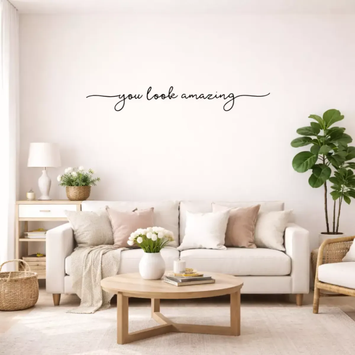 Zidna naljepnica s natpisom “You look amazing”