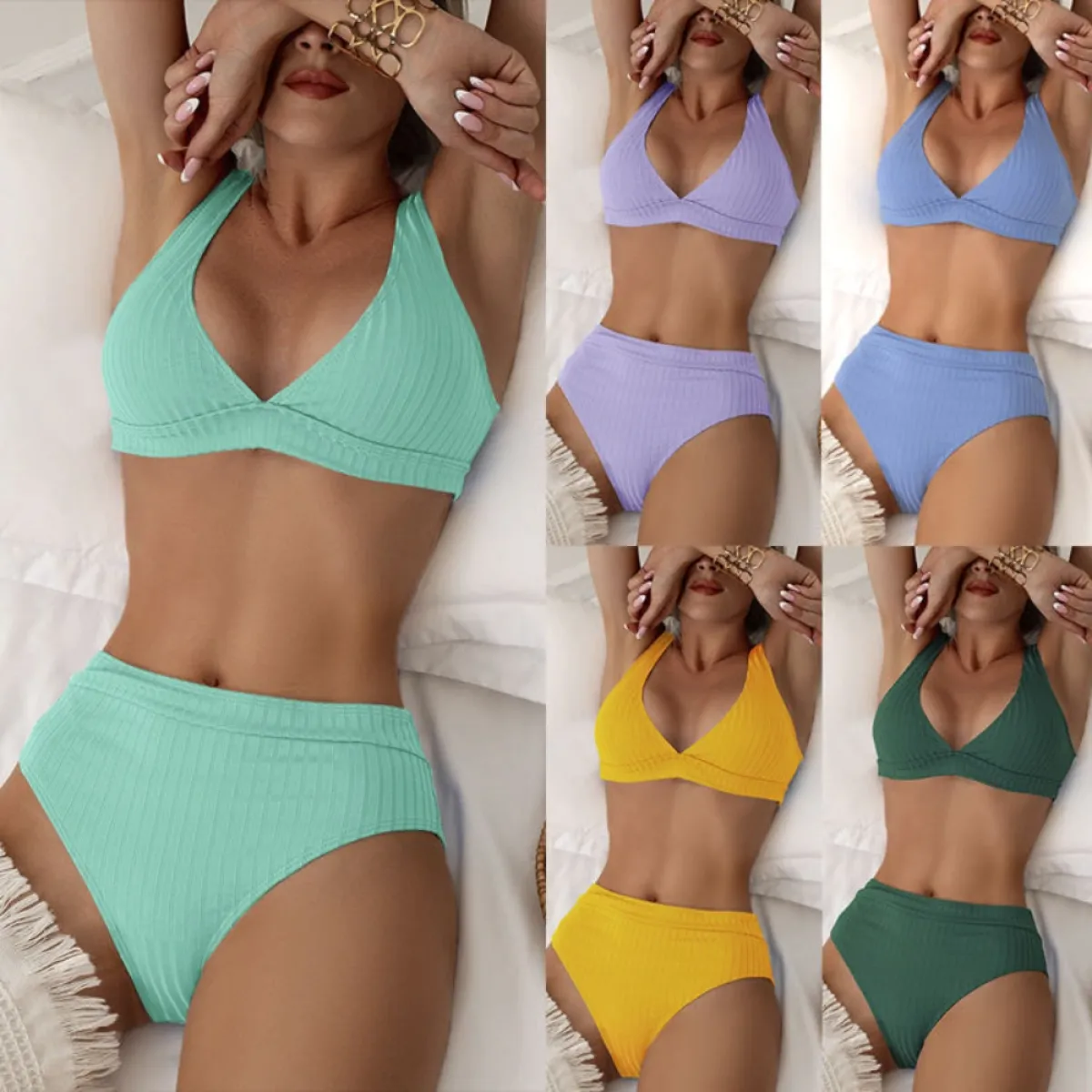 Ženski bikini set visokog struka – Summer Fit