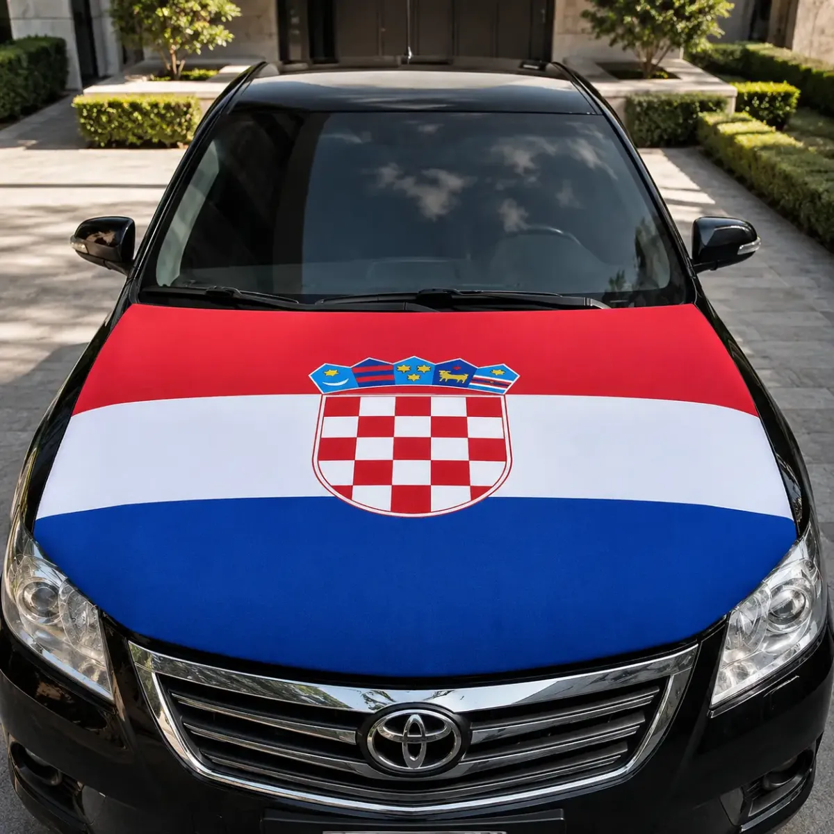 Hrvatska- navijačka navlaka zastava za haubu- poklopac motora