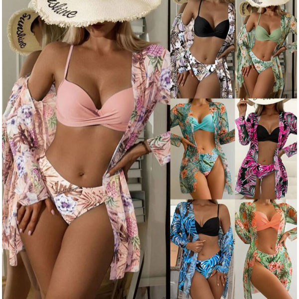 Tropical Breeze - 3u1 kupaći set s plažnim ogrtačem