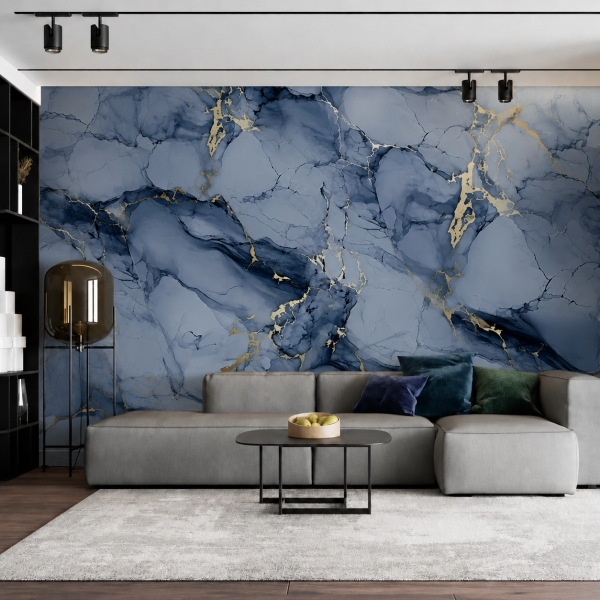 Blue Marble -  Premium samoljepljiva tapeta za kuhinju i namještaj