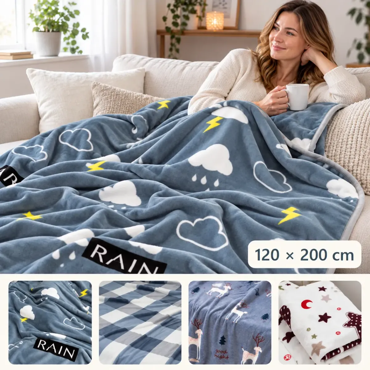(120x200cm) Velvet medium deka - Soft