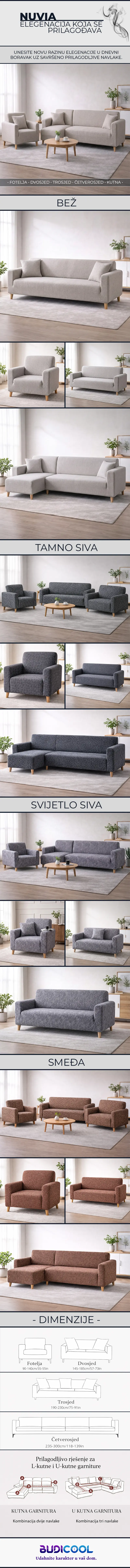 Nuvia navlake — dostupne veličine, boje i karakteristike