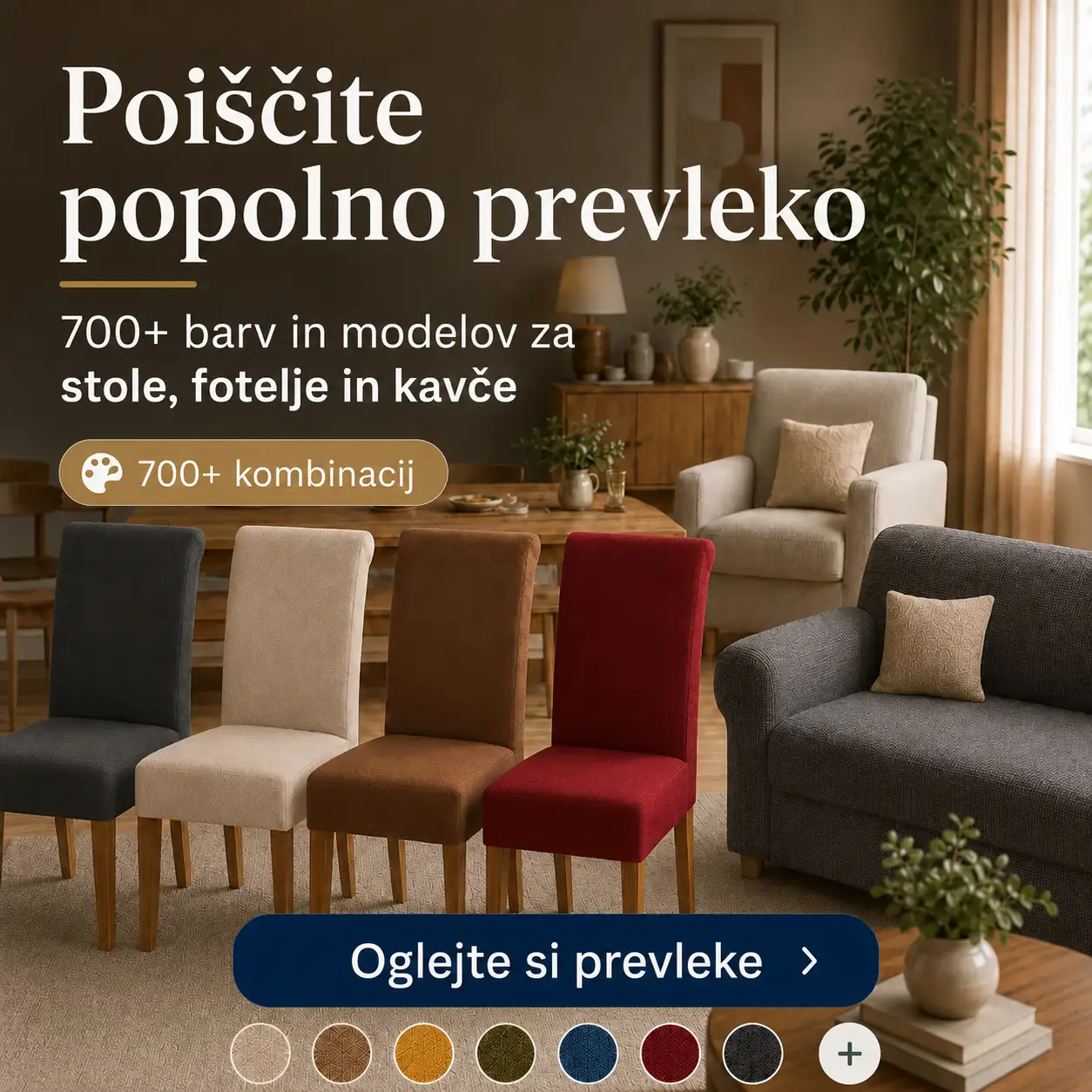 Poiščite popolne prevleke za stole, fotelje in kavče