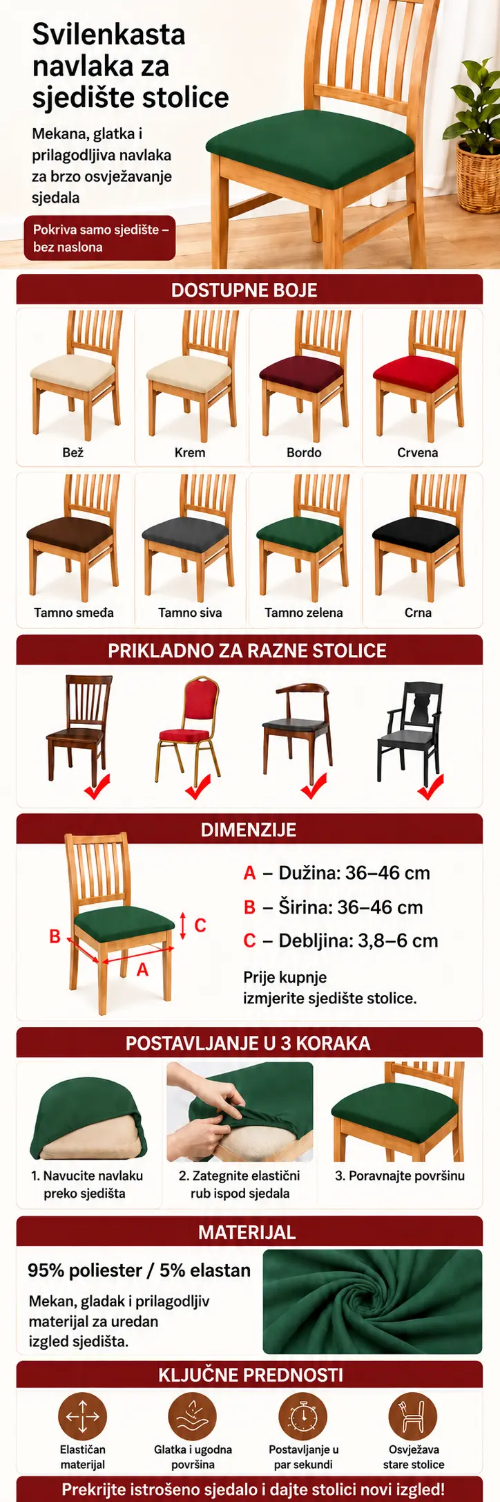 navlake za sjedište stolice – Aura