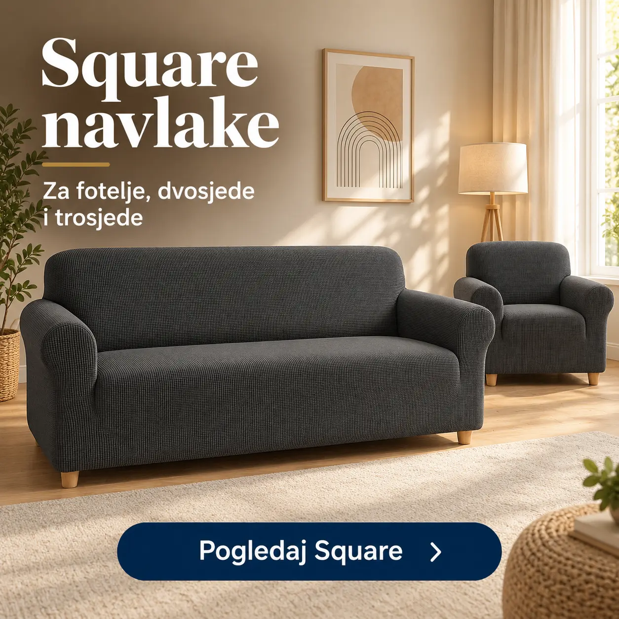Square navlake za namještaj
