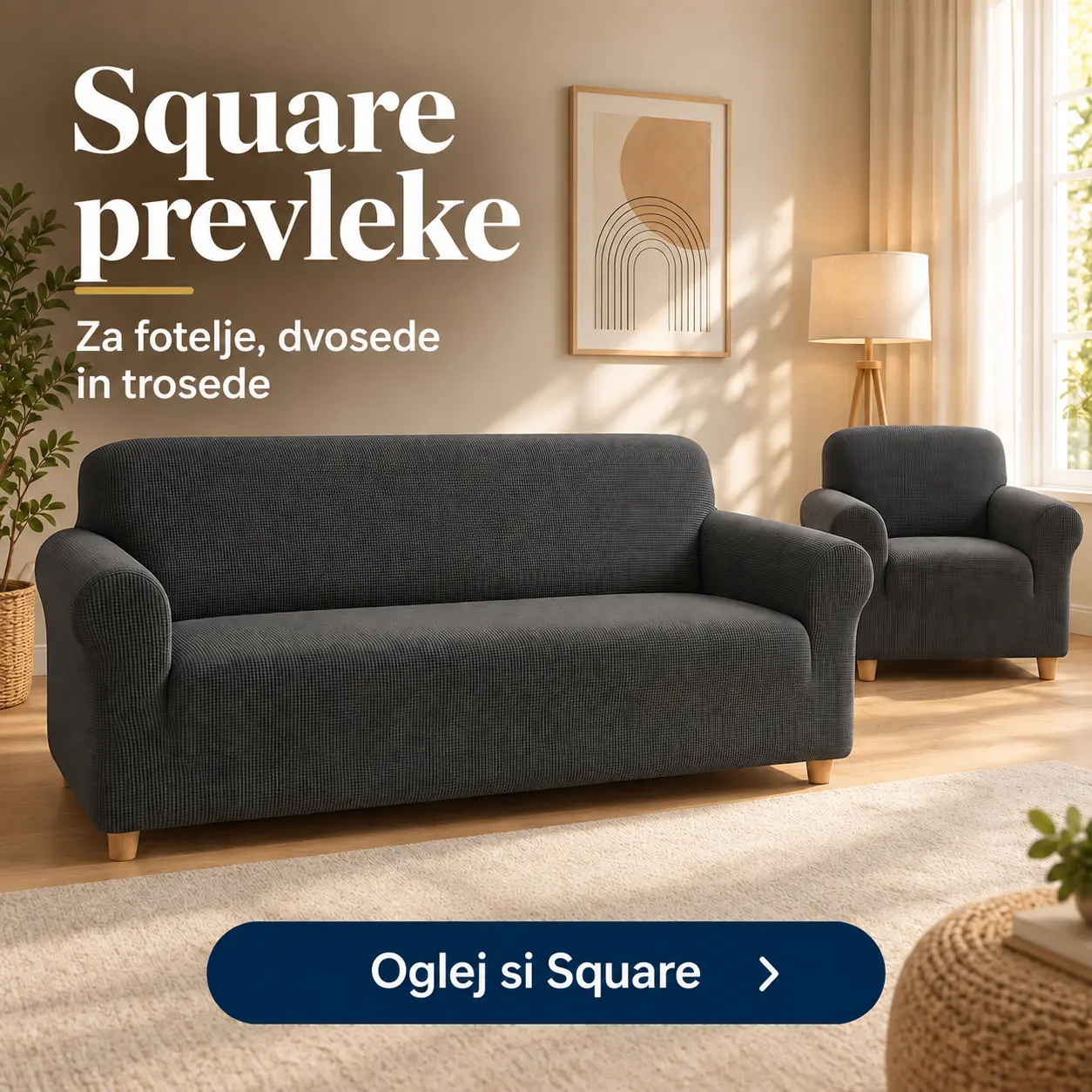 Square prevleke za pohištvo